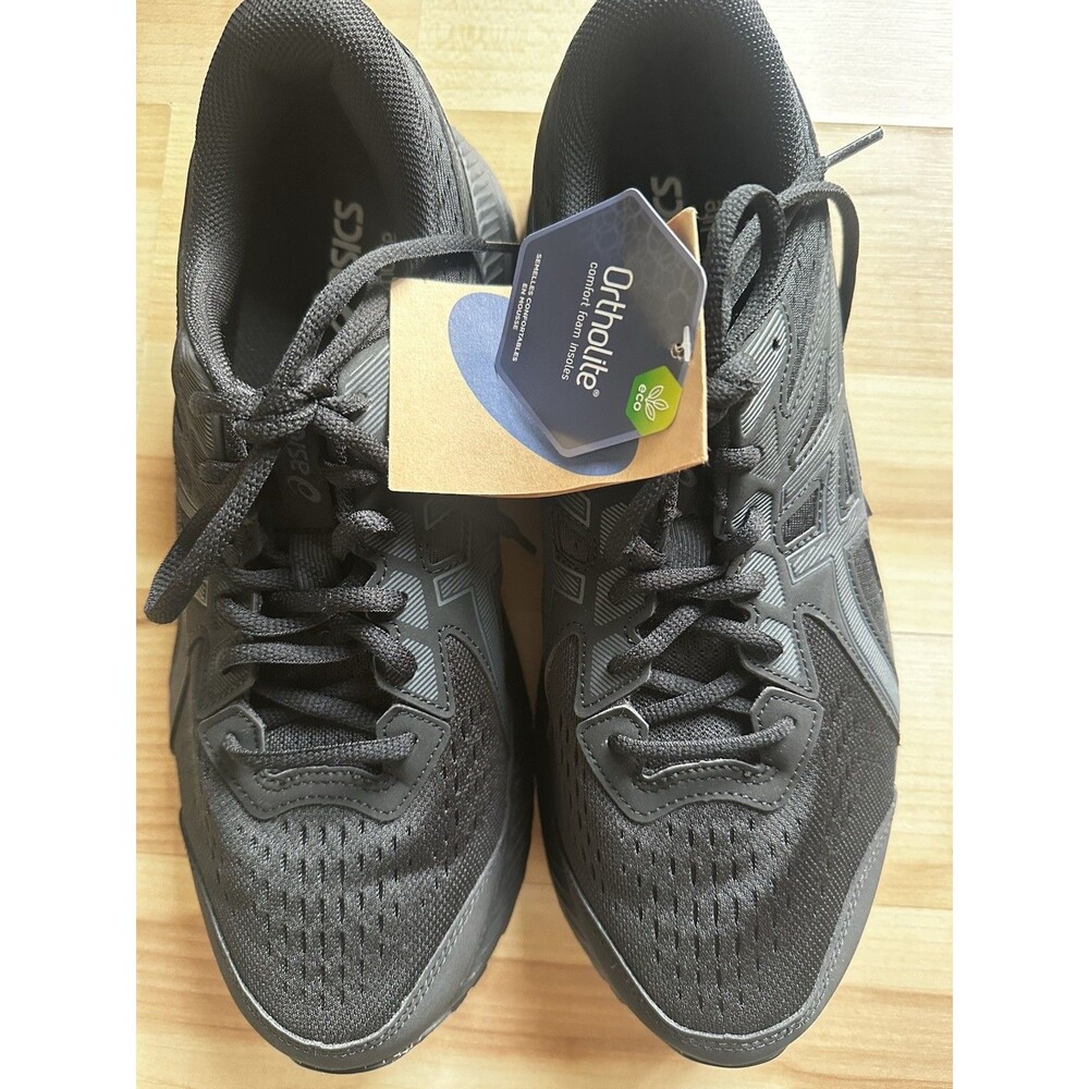 ASICS Gel-Contend 8 Men’s Black Running Sneaker Extra Wide Low Top Lace-Up